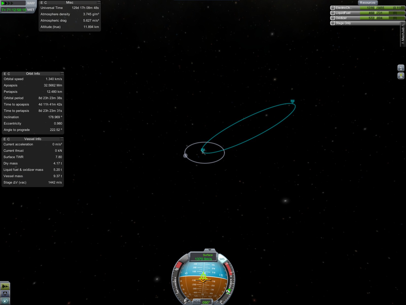 Ksp escape trajectory что это