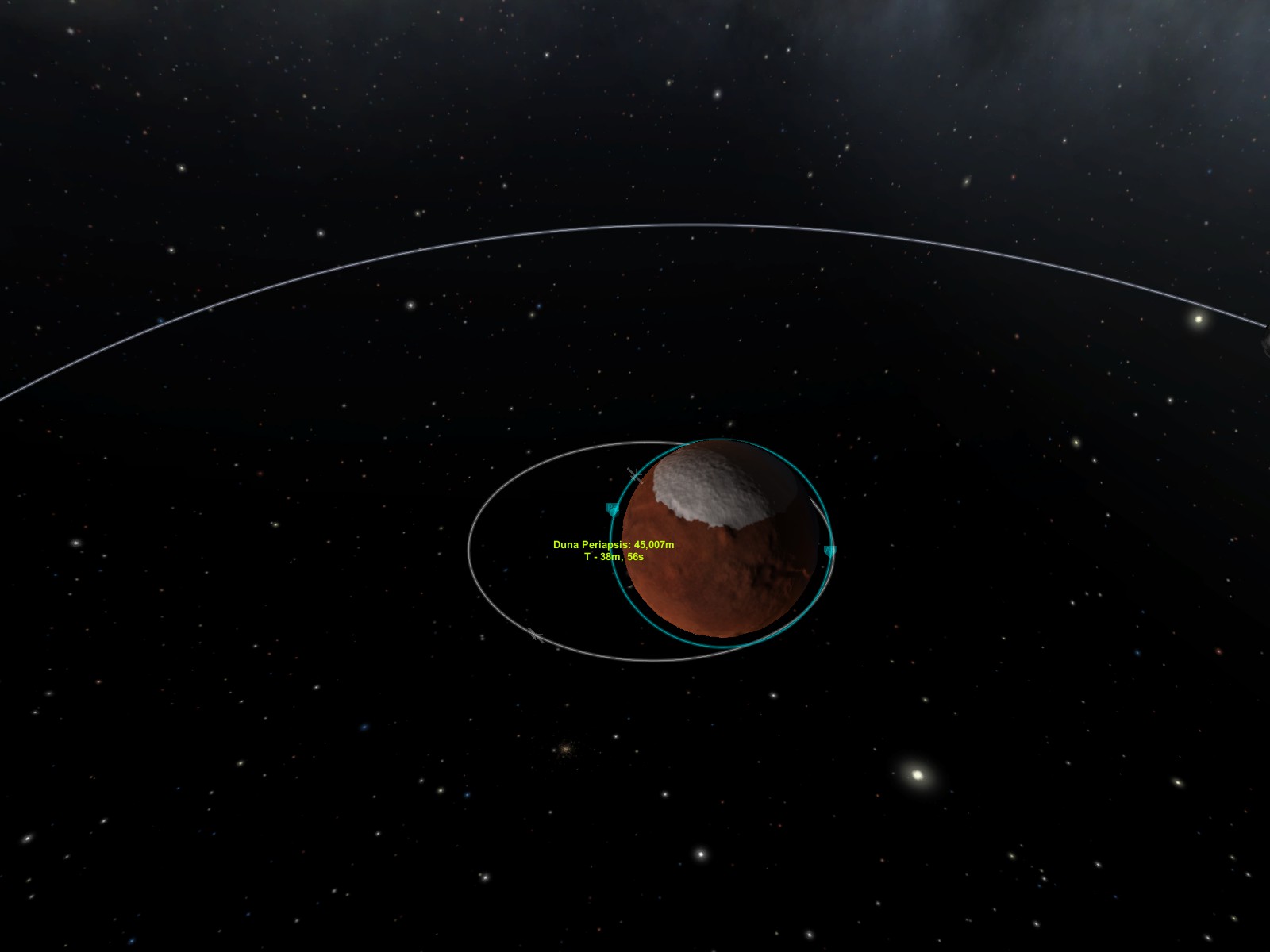 In this orbit, the Duna satelite would slowly map the surface of the ...