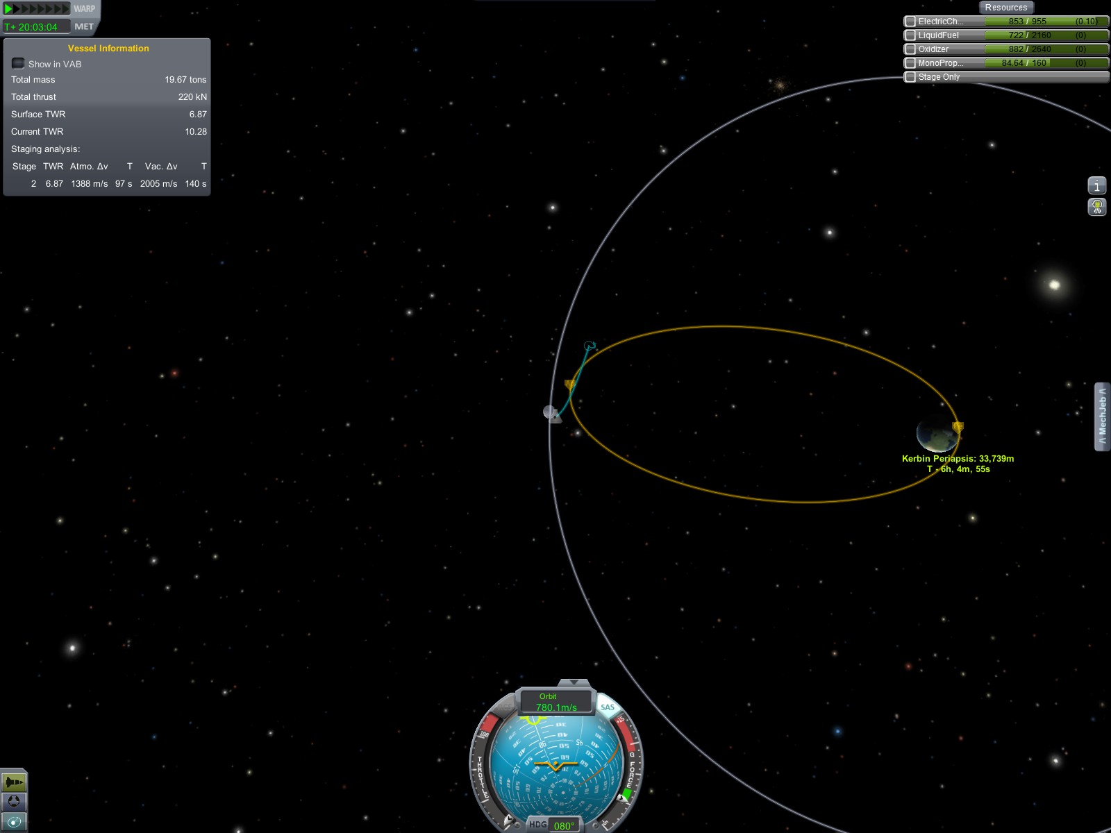 Ksp escape trajectory что это